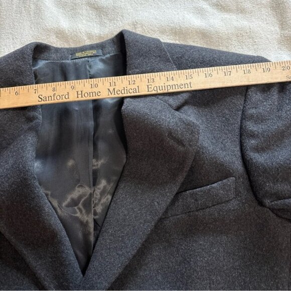 Vintage Michael/Sterns‎ Camel Hair Blazer Jacket Two Button Men's 42R Charcoal - Picture 11 of 15